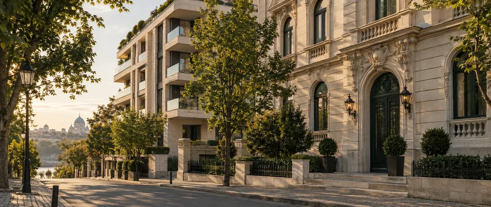 Beogradska arhitektura u toplom večernjem svetlu